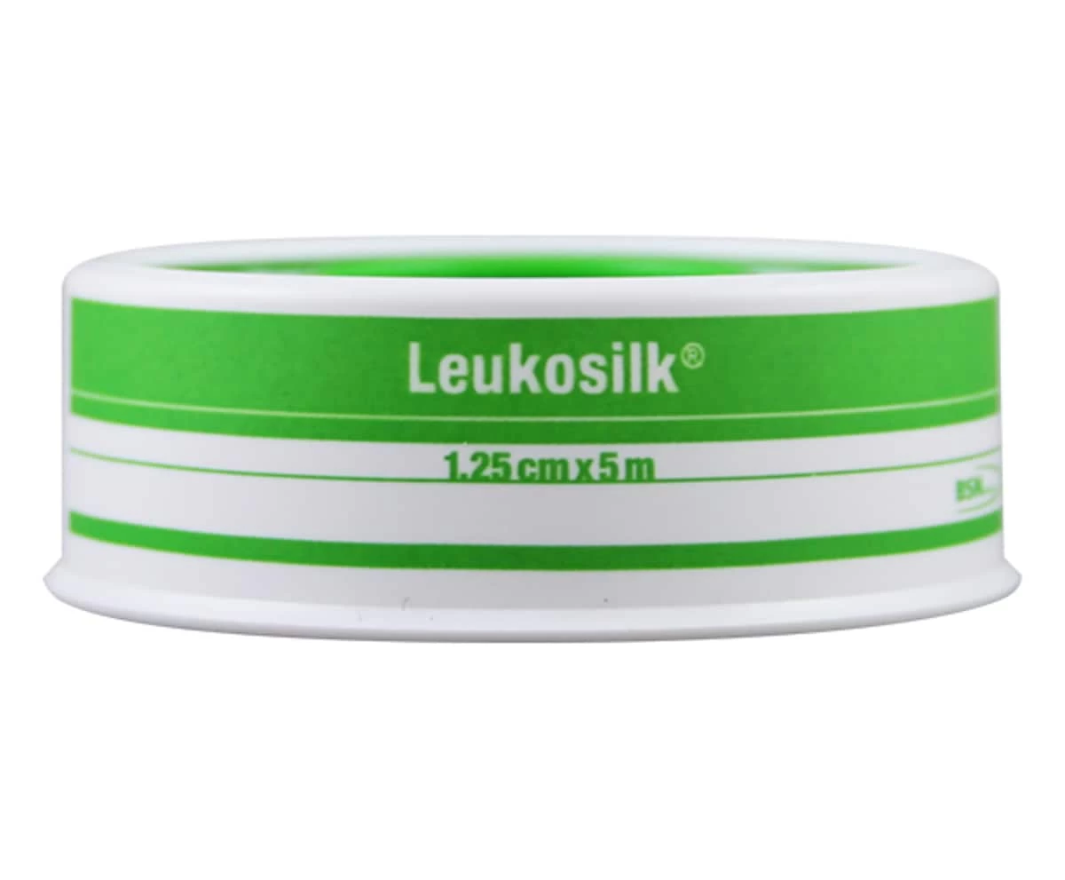 Leukosilk Hypoallergenic Silk Tape 1.25cm X 5m 1 Roll 1 Leukosilk Hypoallergenic Silk Tape 1.25cm X 5m 1 Roll