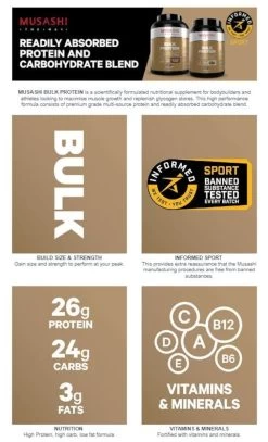 Musashi Bulk Protein Powder Chocolate Milkshake 2kg -Health Care Store 58979