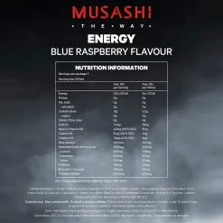 Musashi Energy Blue Raspberry 12 X 500ml 5 Musashi Energy Blue Raspberry 12 X 500ml -Health Care Store 59011