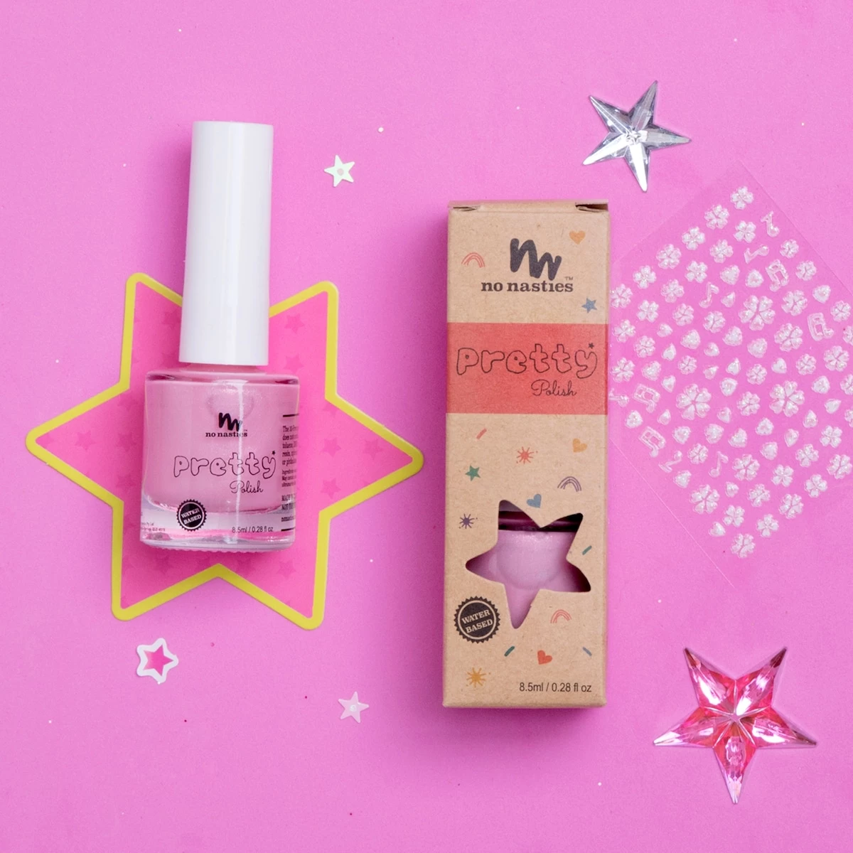 No Nasties Kids Pastel Pink Water-Based Kids Nail Polish 2 No Nasties Kids Pastel Pink Water-Based Kids Nail Polish - Image 2