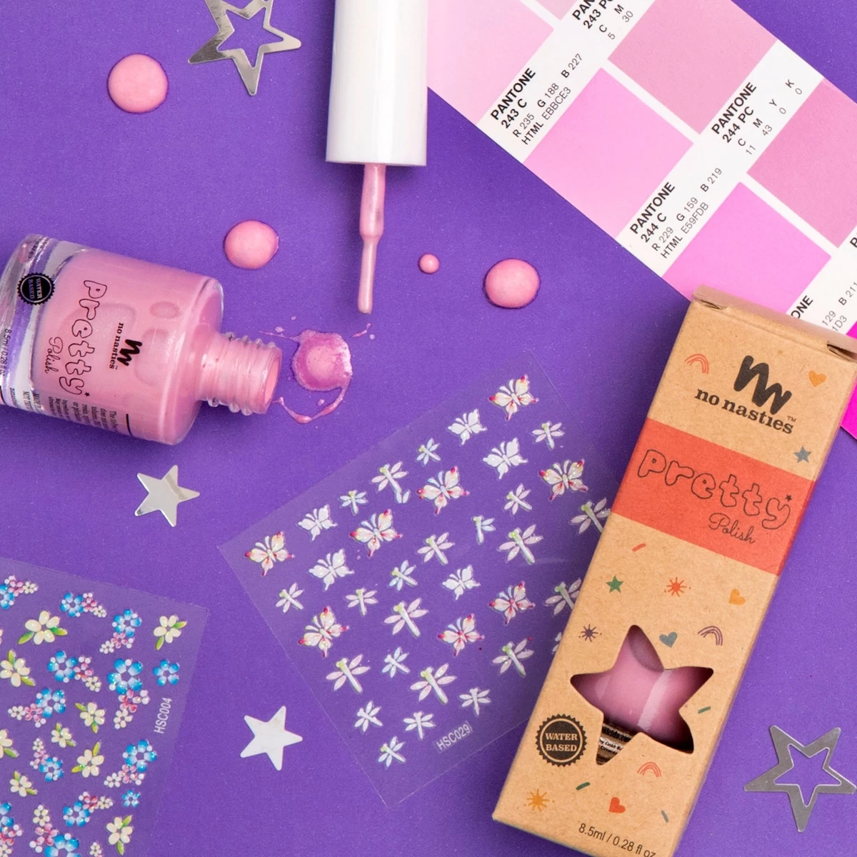 No Nasties Kids Pastel Pink Water-Based Kids Nail Polish 3 No Nasties Kids Pastel Pink Water-Based Kids Nail Polish - Image 3