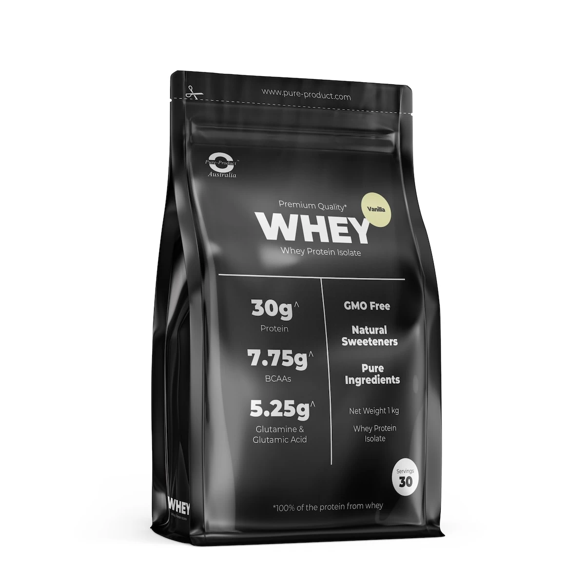Pure Product Australia Whey Protein Isolate Vanilla 1kg 1 Pure Product Australia Whey Protein Isolate Vanilla 1kg