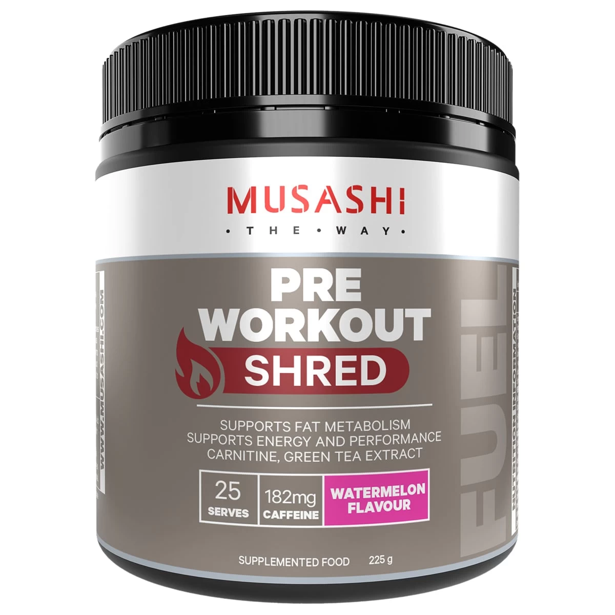 Musashi Pre Workout Shred Watermelon 225g 1 Musashi Pre Workout Shred Watermelon 225g