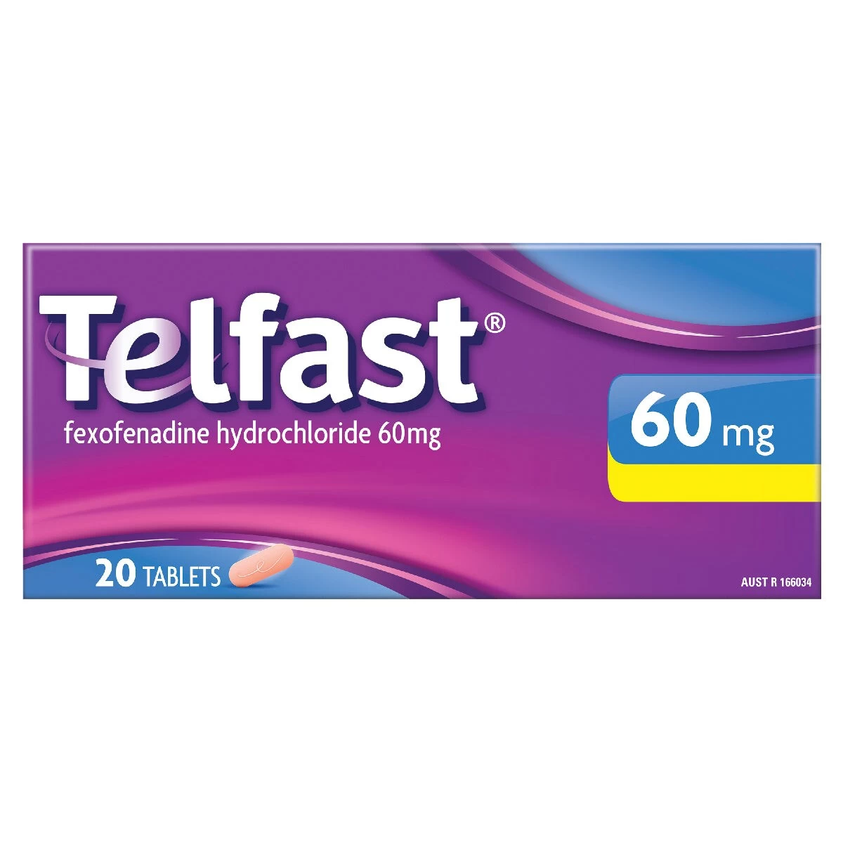 Telfast Allergy & Hayfever Relief 60mg 20 Tablets 2 Telfast Allergy & Hayfever Relief 60mg 20 Tablets - Image 2