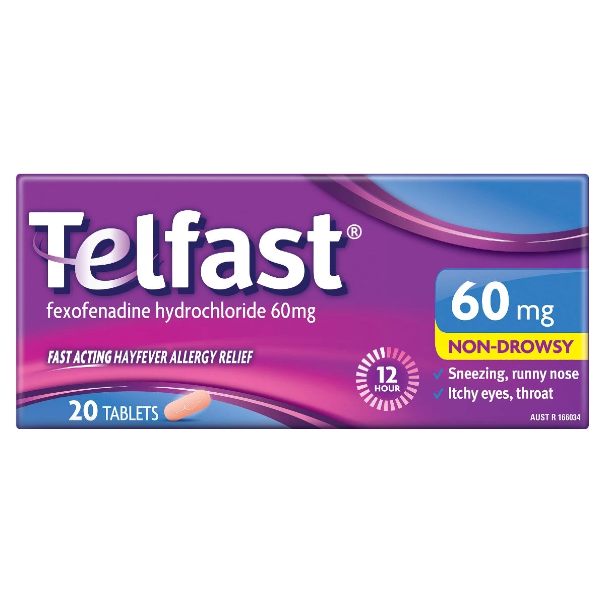 Telfast Allergy & Hayfever Relief 60mg 20 Tablets 1 Telfast Allergy & Hayfever Relief 60mg 20 Tablets