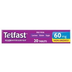 Telfast Allergy & Hayfever Relief 60mg 20 Tablets 14 Telfast Allergy & Hayfever Relief 60mg 20 Tablets -Health Care Store 64208