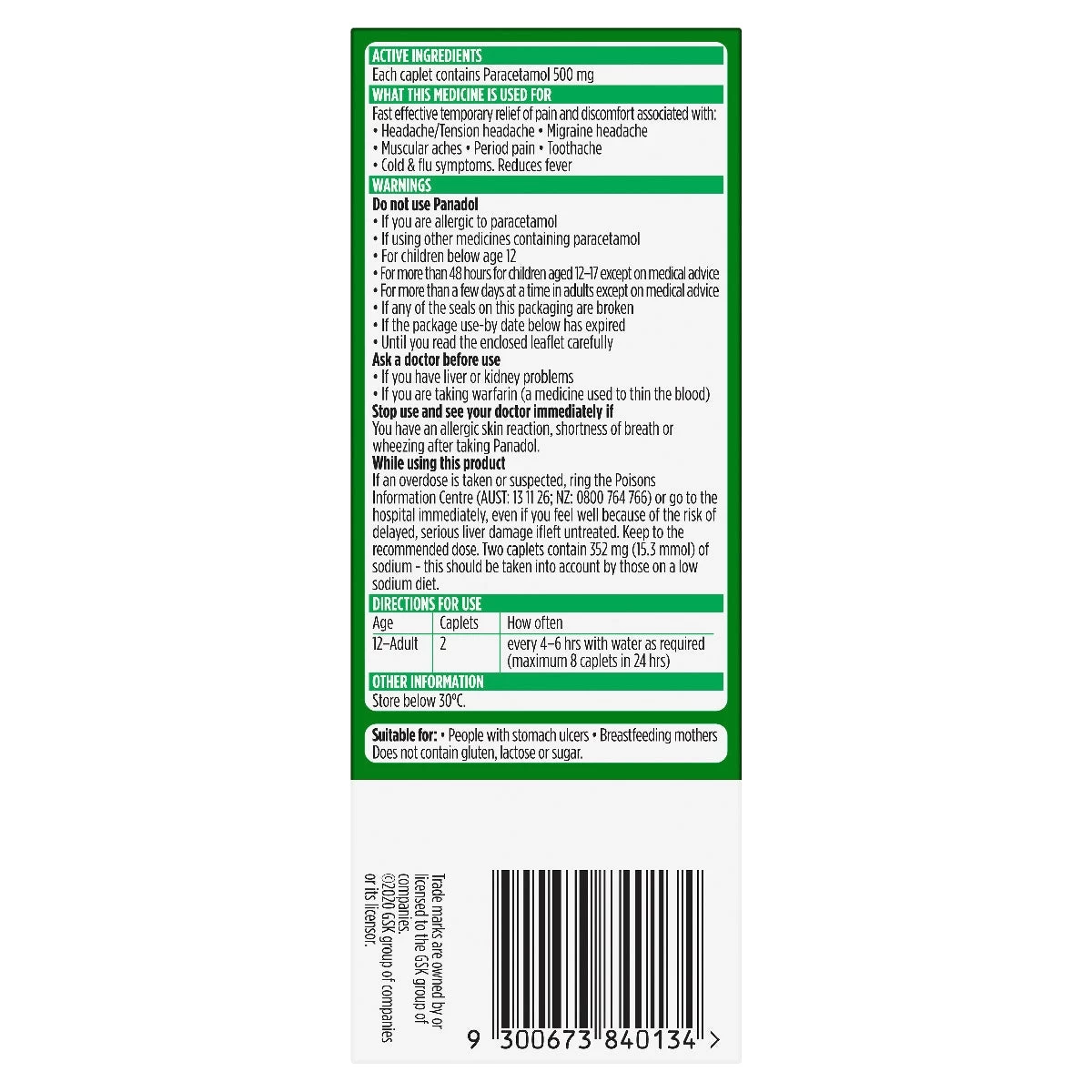 Panadol Rapid Pain Relief Paracetamol 500 Mg 20 Pack 5 Panadol Rapid Pain Relief Paracetamol 500 Mg 20 Pack - Image 5
