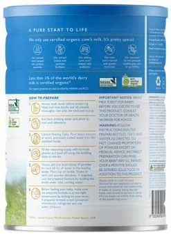 Bellamys Organic Stage 1 Infant Formula 0 - 6 Months 900g -Health Care Store 64906