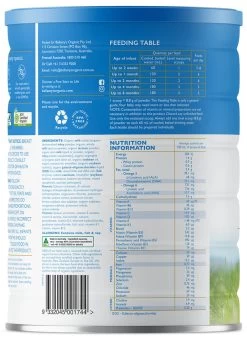 Bellamys Organic Stage 1 Infant Formula 0 - 6 Months 900g -Health Care Store 64907