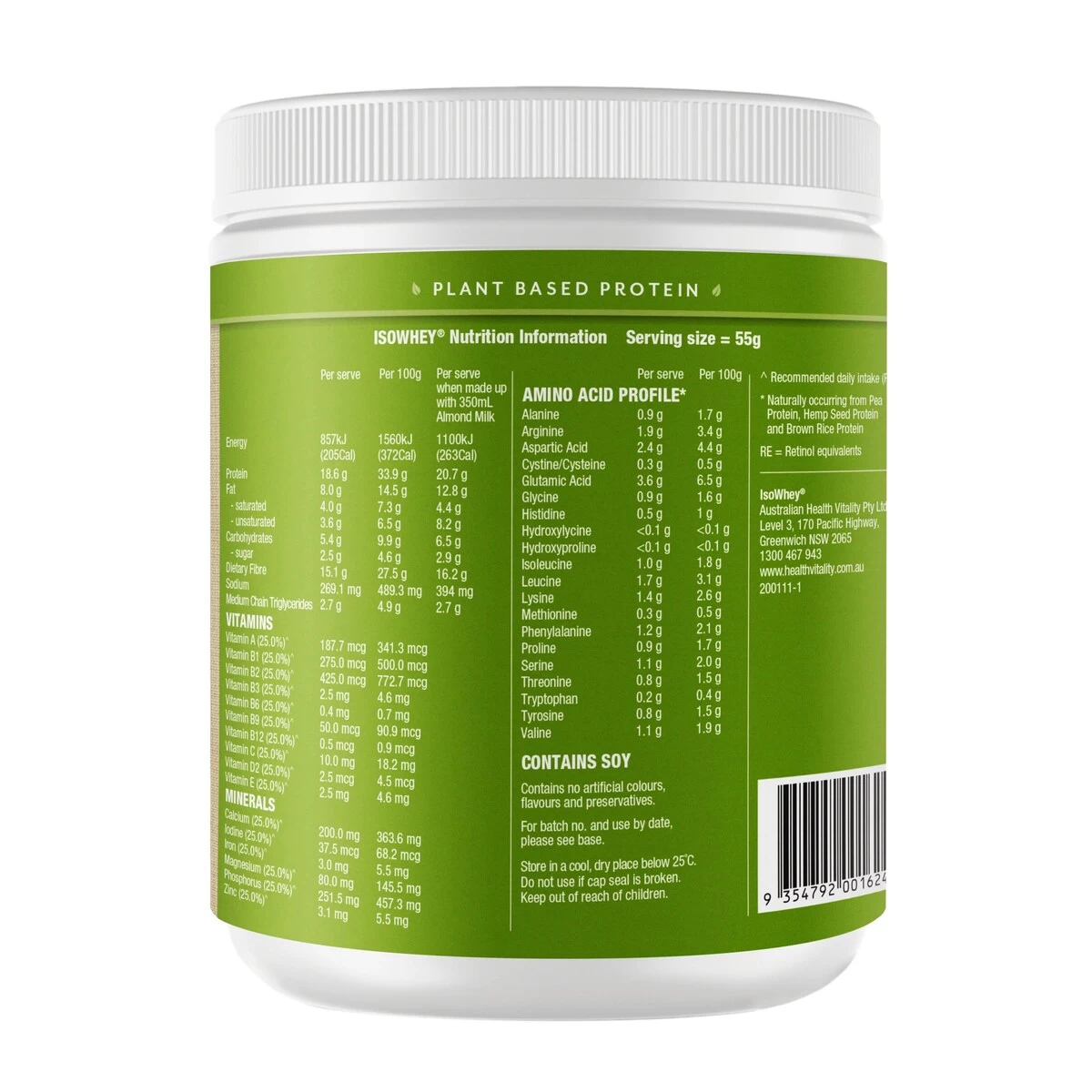 IsoWhey Plant-Based Meal Replacement Shake Vanilla 550g 3 IsoWhey Plant-Based Meal Replacement Shake Vanilla 550g - Image 3