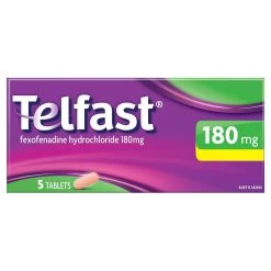 Health Care Store 10 Telfast Allergy & Hayfever Relief 180mg 5 Tablets