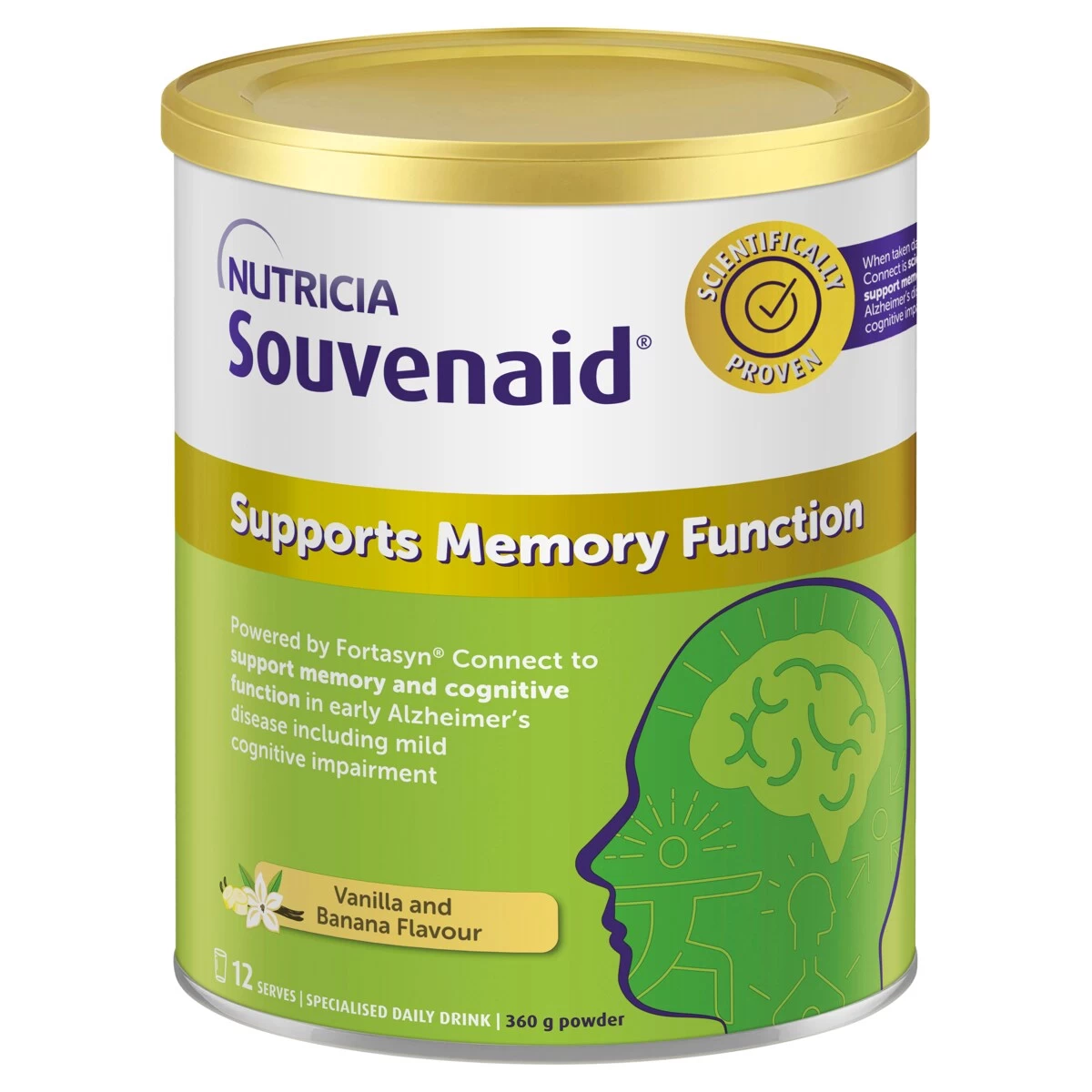 Souvenaid Memory Powder Vanilla & Banana 360g 2 Souvenaid Memory Powder Vanilla & Banana 360g - Image 2