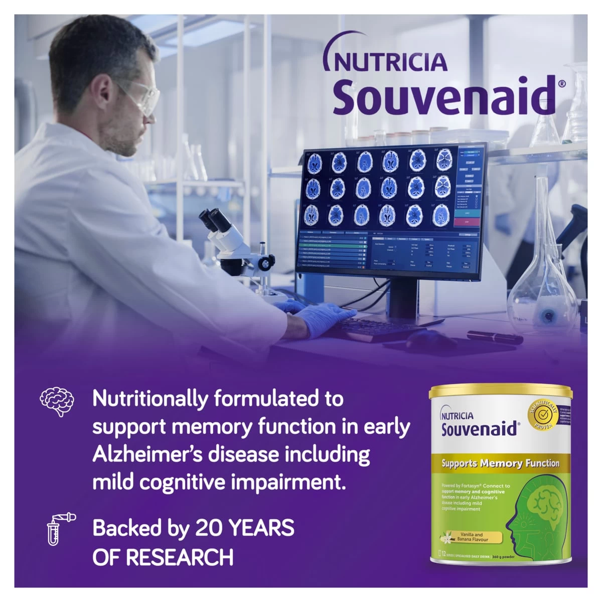 Souvenaid Memory Powder Vanilla & Banana 360g 5 Souvenaid Memory Powder Vanilla & Banana 360g - Image 5