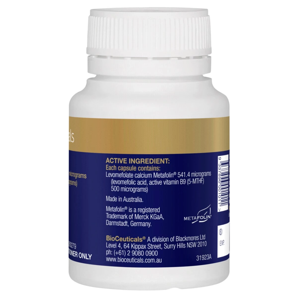 BioCeuticals MTHF 60 Capsules 2 BioCeuticals MTHF 60 Capsules - Image 2