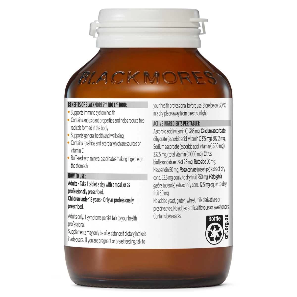 Blackmores Bio C 1000mg Vitamin C 150 Tablets 2 Blackmores Bio C 1000mg Vitamin C 150 Tablets - Image 2