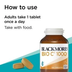 Blackmores Bio C 1000mg Vitamin C 150 Tablets 11 Blackmores Bio C 1000mg Vitamin C 150 Tablets -Health Care Store 67712