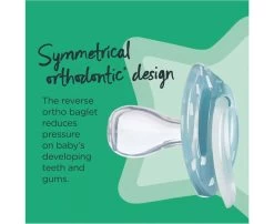 Tommee Tippee Closer To Nature Night Time Soothers 6-18 Months 2 Pack (Colours Selected At Random) -Health Care Store 67990