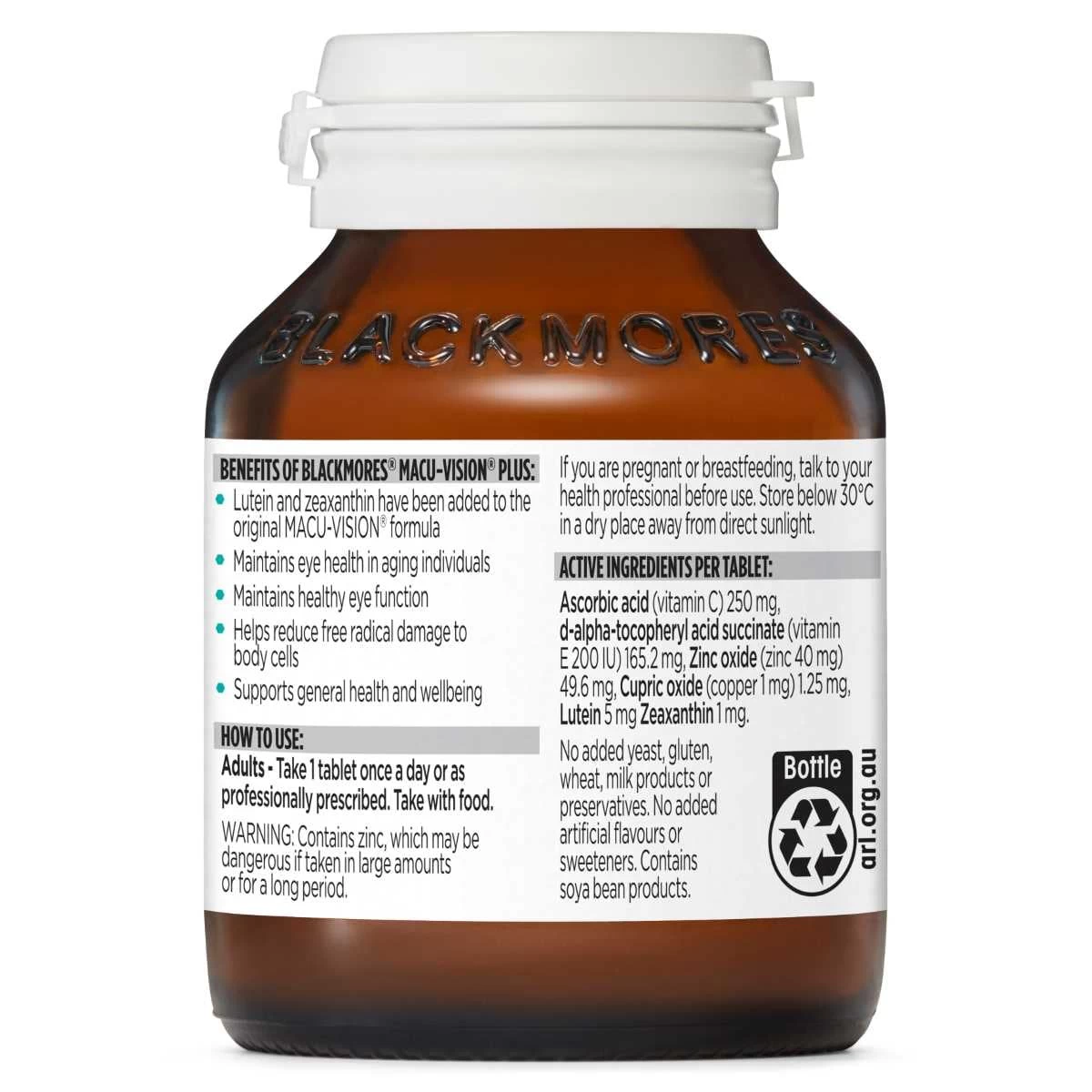 Blackmores Macu-Vision Plus 60 Tablets 3 Blackmores Macu-Vision Plus 60 Tablets - Image 3