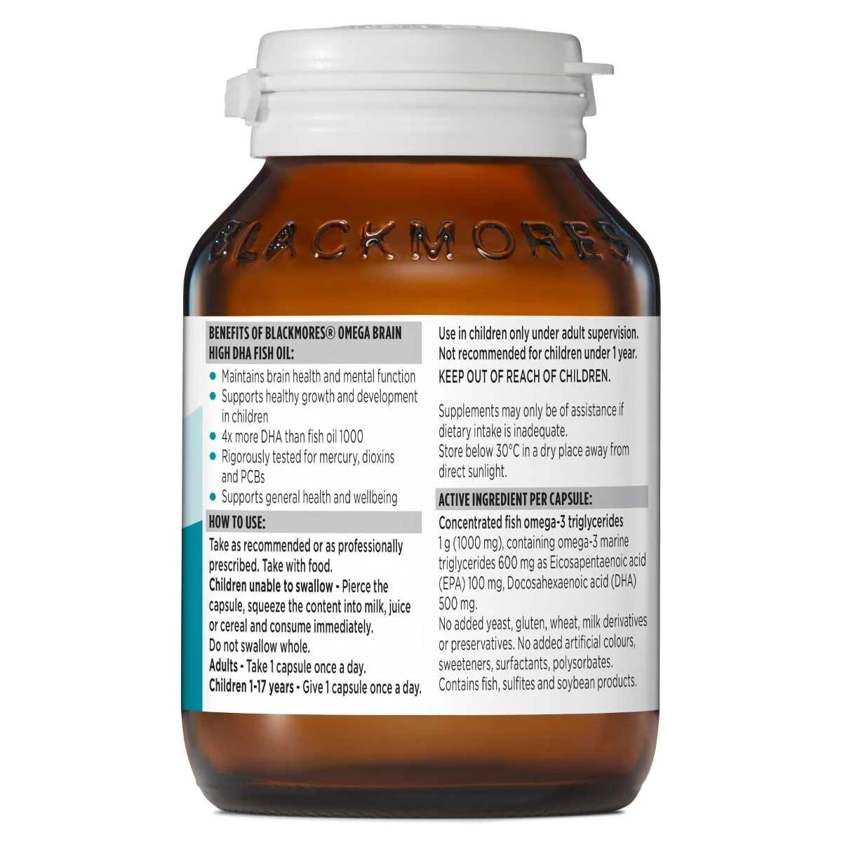 Blackmores Omega Brain Health 60 Capsules 3 Blackmores Omega Brain Health 60 Capsules - Image 3