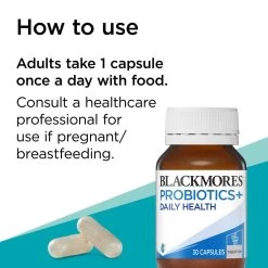 Blackmores Probiotics + Daily Health 90 Capsules -Health Care Store 68701