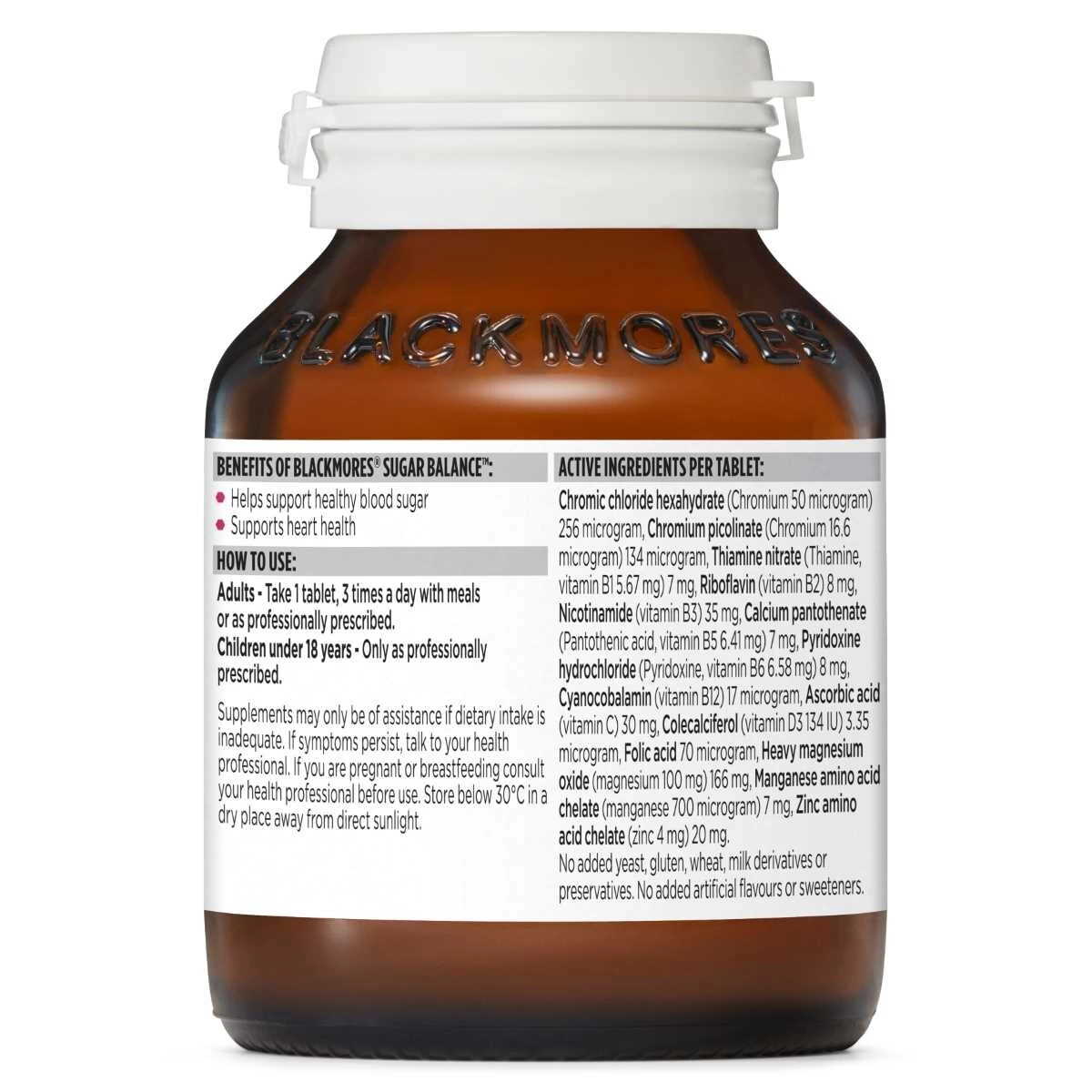 Blackmores Sugar Balance 90 Tablets 2 Blackmores Sugar Balance 90 Tablets - Image 2