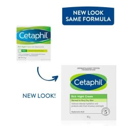 Cetaphil Rich Night Cream With Hyaluronic Acid 48g -Health Care Store 71746