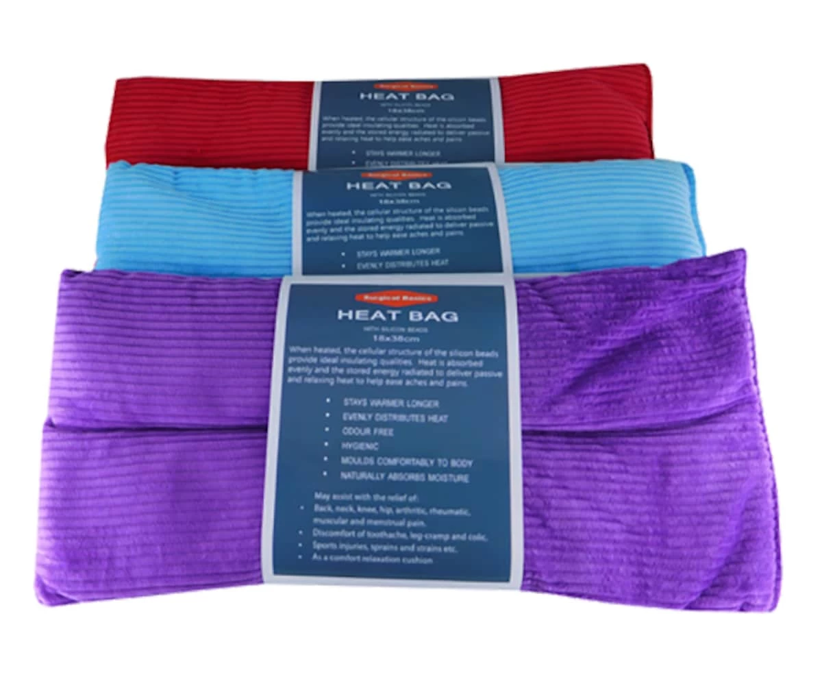 Surgical Basics Silicone Heat Bag Corduroy Cover 18cm X 38cm 1 Pack (Colours Selected At Random) 1 Surgical Basics Silicone Heat Bag Corduroy Cover 18cm X 38cm 1 Pack (Colours Selected At Random)